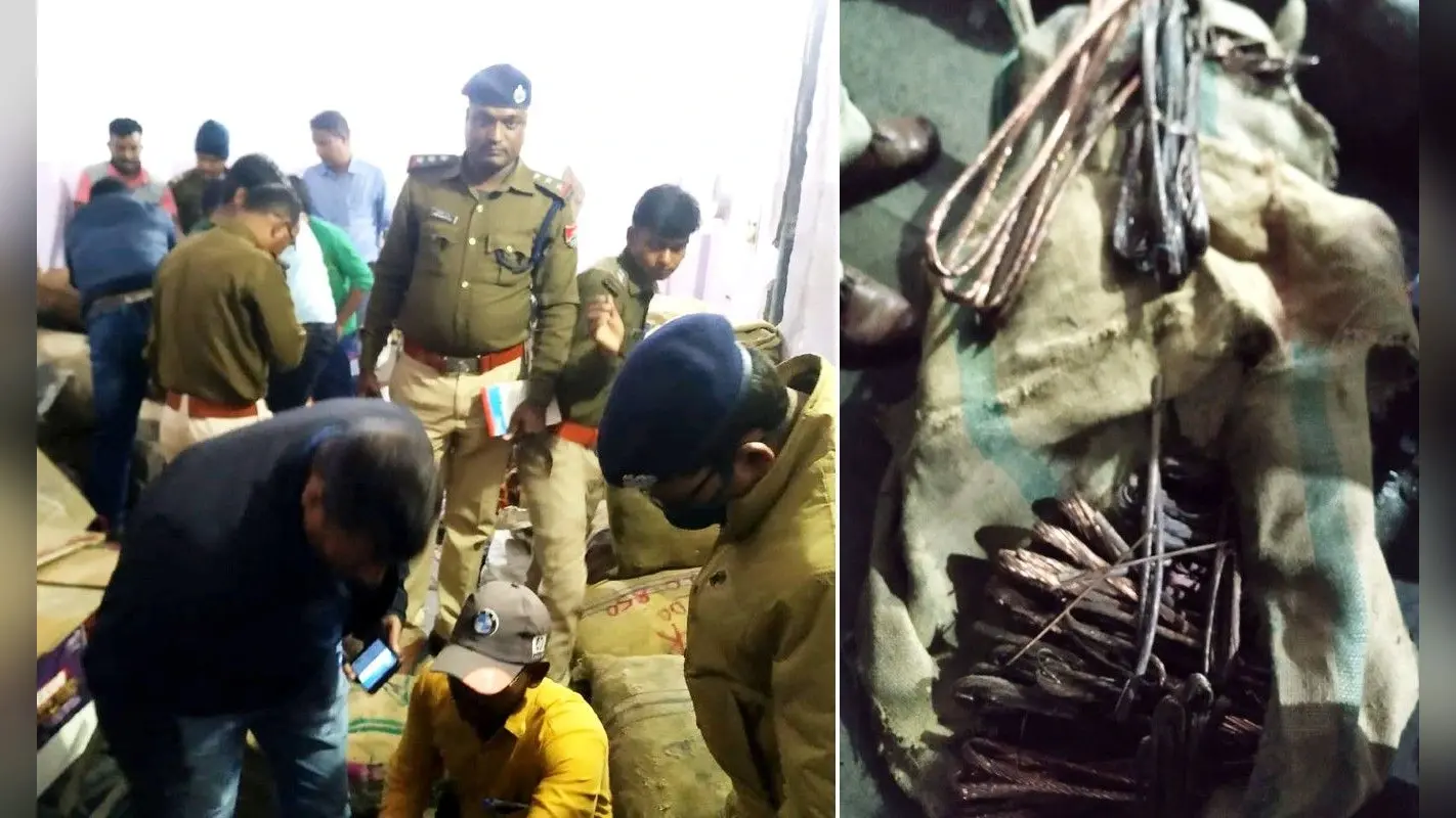 CIB, RPF ने कबाड़ी दुकान में मारा छापा, लाखों का रेलवे का तार बरामद