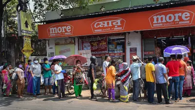 West Bengal Coronavirus Lockdown Day-1 : पश्चिम बंगाल में भ्रम, आतंक के चलते बाजार में अफरा-तफरी