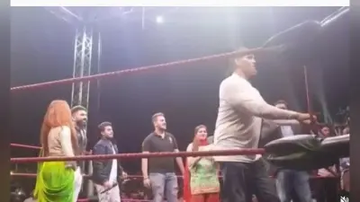 जब WWE रिंग में ‘द ग्रेट खली’ के साथ उतरीं सपना चौधरी, अर्शी खान के साथ मिलकर मचाया खूब धमाल, VIDEO