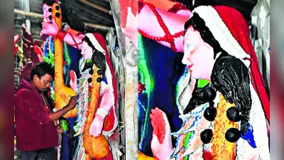 Saraswati Puja 2023: मां शारदा की पूजा की तैयारी जोरों पर, विद्यार्थियों में दिख रहा उत्साह