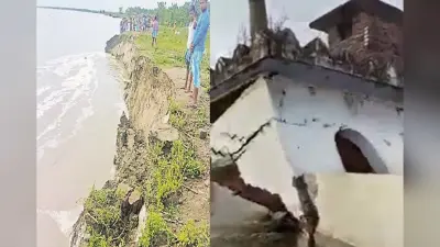 VIDEO: देखते ही देखते गंगा में विलीन हो गयी कटिहार की मस्जिद, वीडियो में देखें बिहार में बाढ़ का विकराल रूप