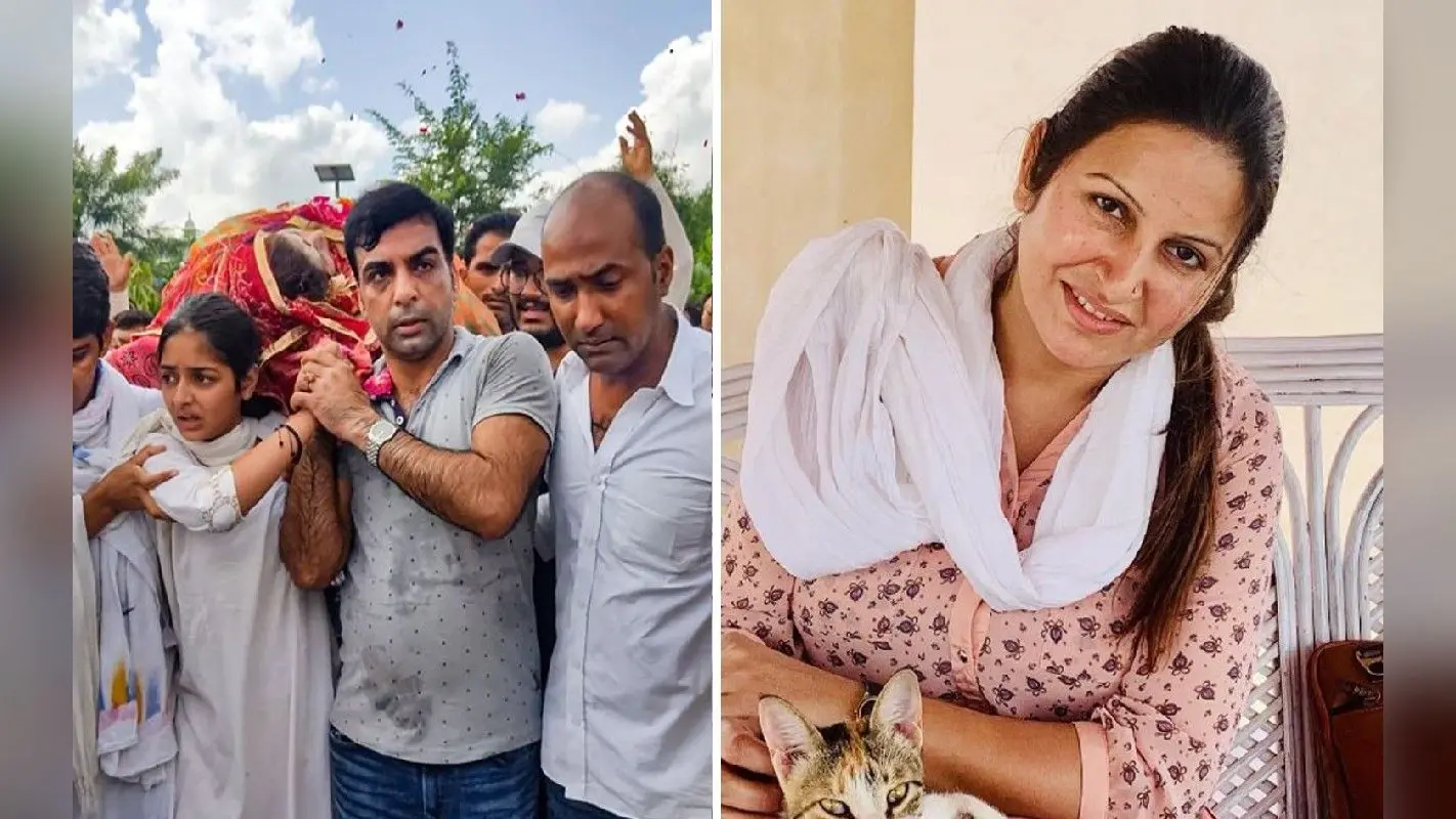 Sonali Phogat funeral: सोनाली फोगाट की अंतिम यात्रा, बेटी ने दिया मां की अर्थी को कंधा