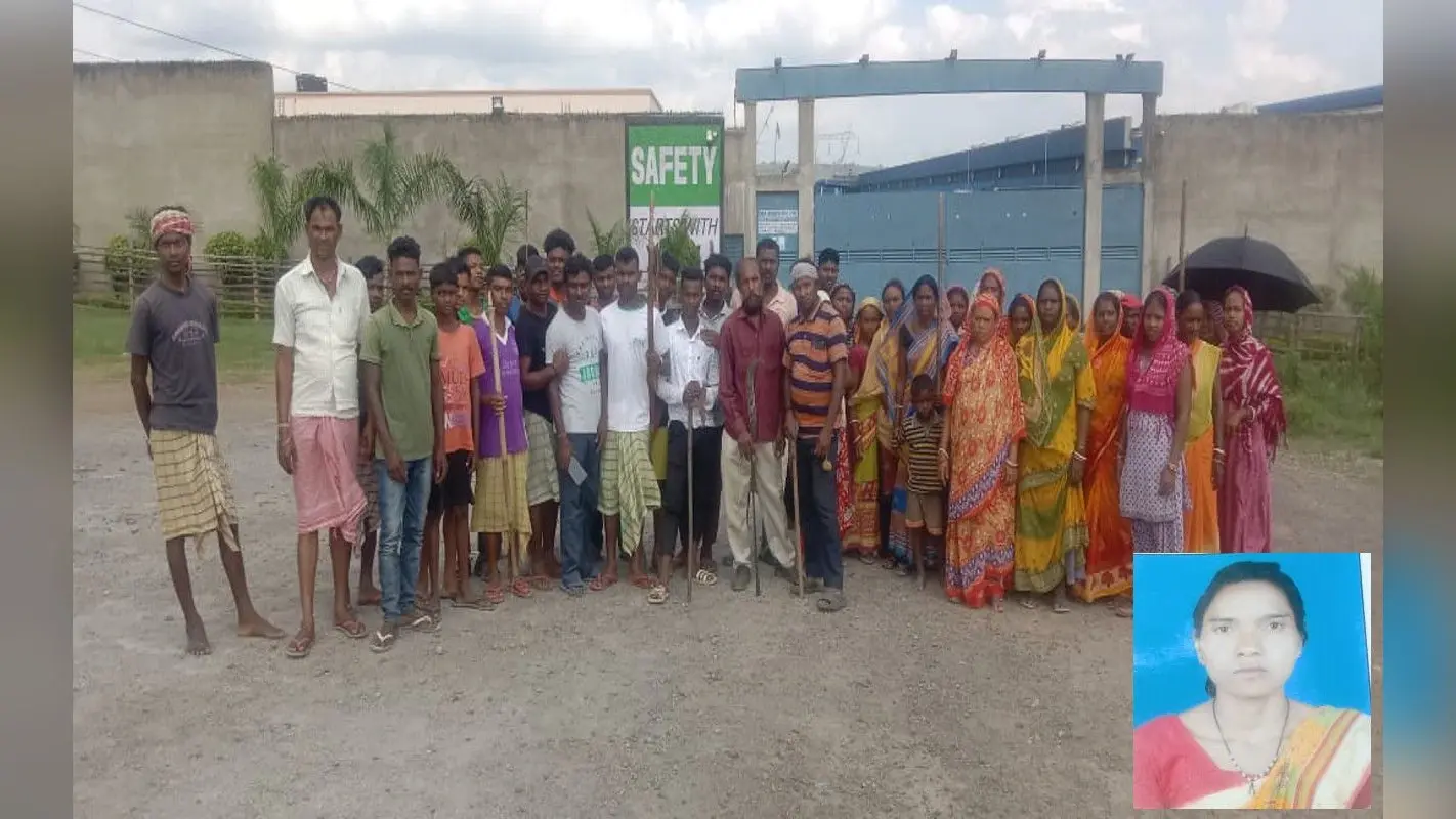 गम्हरिया के सूरज लॉजिस्टिक कंपनी में महिला कामगार की मौत, 10 लाख और स्थायी नौकरी देने का मिला आश्वासन