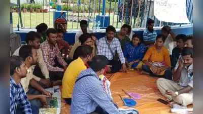पश्चिम बंगाल शिक्षक भर्ती मामले में नौकरी के लिए दुर्गा पूजा के दौरान अभ्यर्थियों का प्रदर्शन जारी
