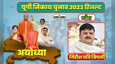 UP Nikay Chunav Result: अयोध्या में फिर खिला ‘कमल’, मेयर सीट पर गिरीशपति त्रिपाठी करीब 34 हजार वोटों से जीते