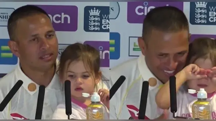 Ashes 2023: बेटी के साथ प्रेस कॉन्फ्रेंस में पहुंचे उस्मान ख्वाजा, क्यूट वीडियो जमकर हो रहा वायरल