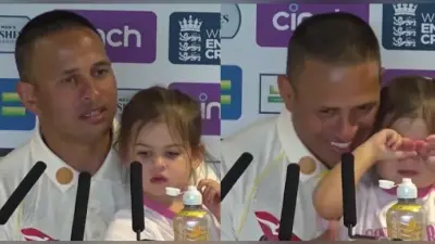 Ashes 2023: बेटी के साथ प्रेस कॉन्फ्रेंस में पहुंचे उस्मान ख्वाजा, क्यूट वीडियो जमकर हो रहा वायरल