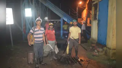 धनबाद : मांगें नहीं पूरी होने पर सेल की चासनाला कोलियरी में जमीन के 803 फीट नीचे धरना पर बैठे 108 ठेकाकर्मी