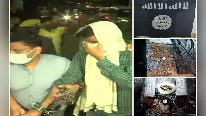 ISIS आतंकी अबु यूसुफ के घर से मिले मानव बम जैकेट,विस्फोटक व अन्य विवादित सामग्री, पत्नी ने कहा मैंने रखते देखा था, लेकिन…