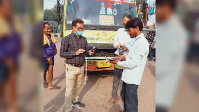 Bihar Transport News: हेलमेट-सीटबेल्ट के साथ सभी जिलों में चला प्रदूषण एवं परमिट जांच अभियान
