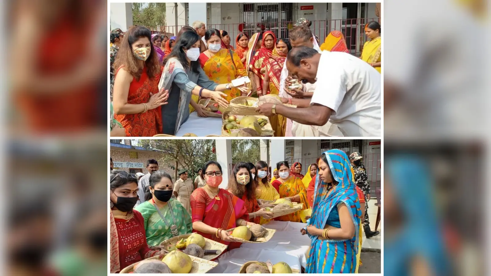 आइपीएस ऑफिसर्स वाइफ एसोसिएशन, बिहार ने छठ व्रतियों के बीच सूप और फल का किया वितरण