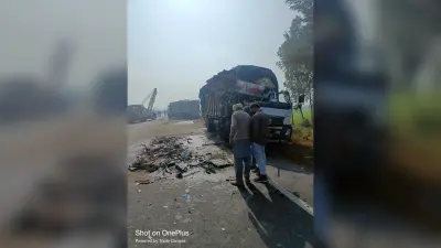 Pilibhit News: कोहरे में भिड़े दो ट्रक, चालक की मौत, तीन की हालत गंभीर