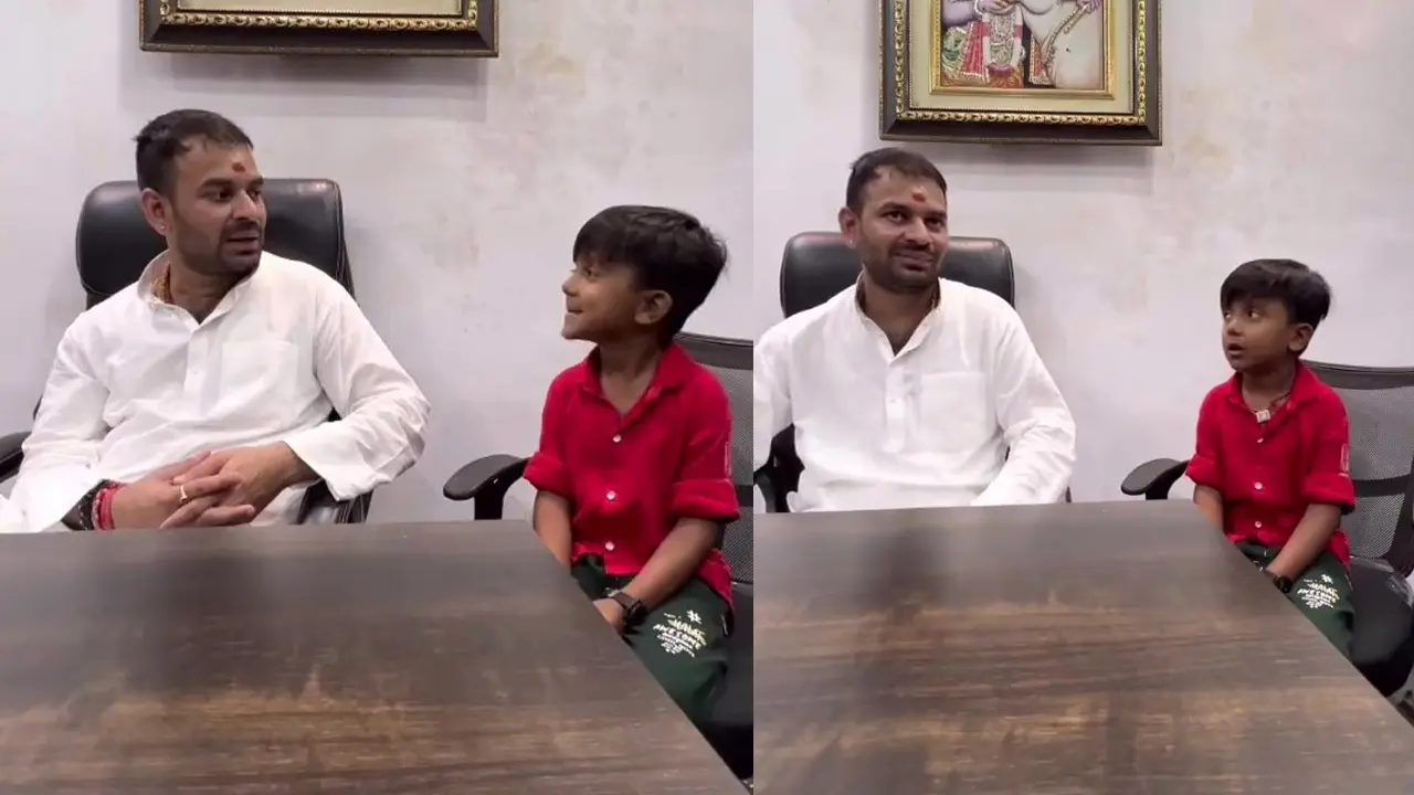 लालू यादव की आवाज निकालने वाले बच्चे के साथ तेज प्रताप ने वीडियो बनाकर किया शेयर, कहा हमेशा साथ दूंगा