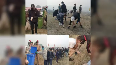 Agra News: ताजनगरी पहुंचे 18 देशों के विदेशी कैडेट्स, ग्यारह सीढ़ी पार्क में की सफाई