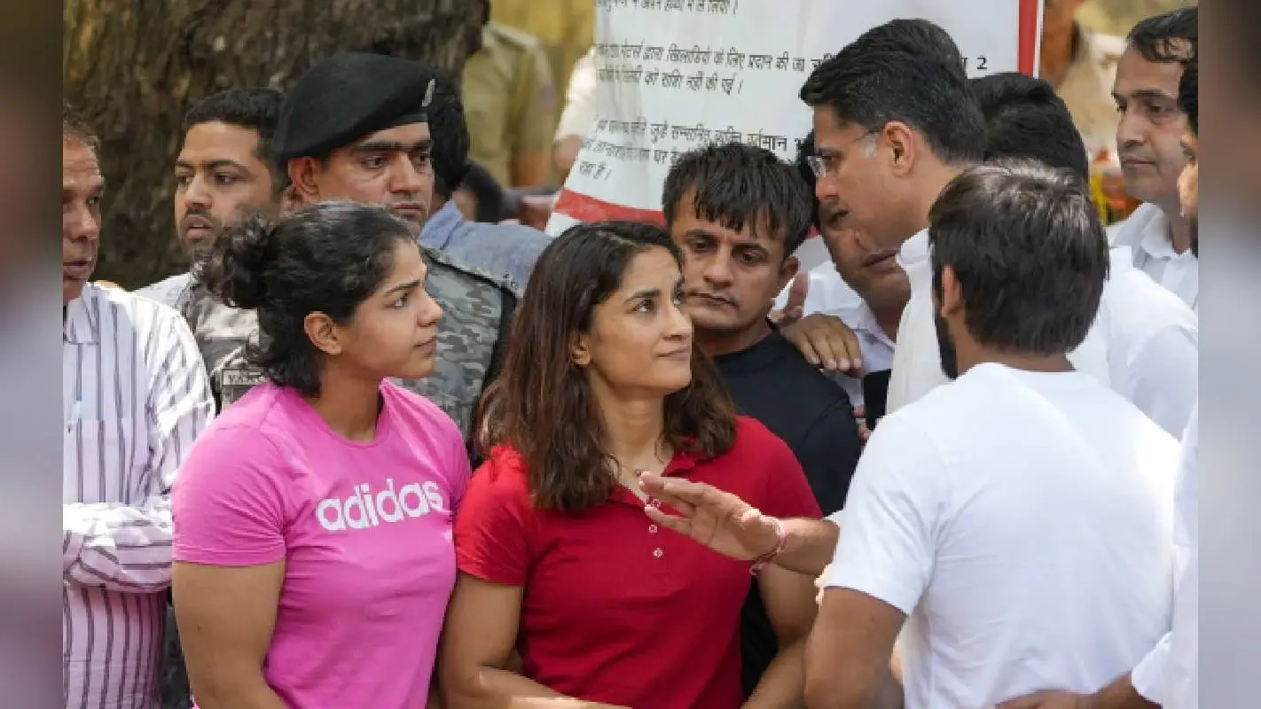 Wrestlers Protest: पहलवानों से मिलने पहुंचे सचिन पायलट, कहा- जायज मांगें पूरी हों, निष्पक्ष जांच हो