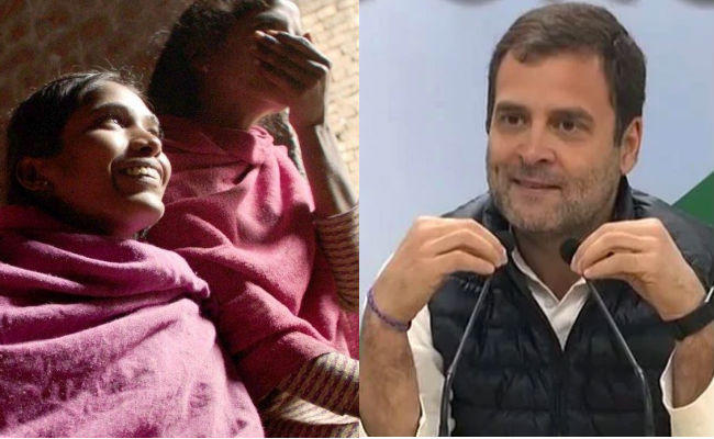 राहुल गांधी ने ‘पीरियड : एंड ऑफ सेंटेंस” के निर्माण टीम को बधाई दी