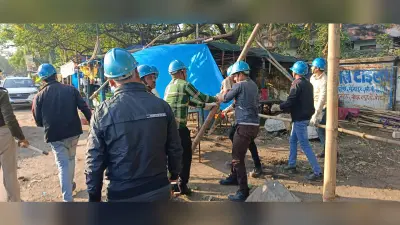 जमशेदपुर : एबीएम कॉलेज के पास से हटायी गयीं पांच दुकानें, पूरा बाजार हटेगा