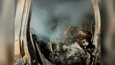 बरेली-नैनीताल हाईवे पर कार और डंपर की टक्कर, आठ लोग जिंदा जले, दरवाजे नहीं खुलने के कारण गूंजती रहीं चीखें