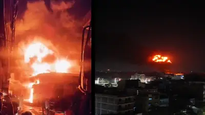 पटना में मोबिल गोदाम में लगी भीषण आग, दमकल की 26 गाड़ियाें के जरिए आग पर पाया गया काबू