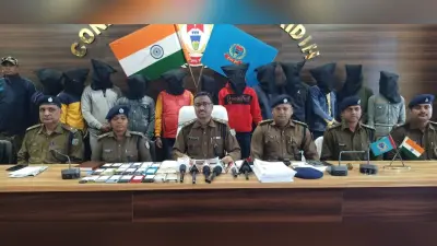 गिरिडीह में साइबर अपराधियों के खिलाफ बड़ी कार्रवाई, 12 गिरफ्तार, 2.19 लाख नकद और 33 सिम कार्ड बरामद