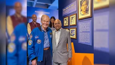 NASA चीफ का भारत दौरा, ISRO में छात्रों और प्रथम भारतीय अंतरिक्ष यात्री राकेश शर्मा से की मुलाकात