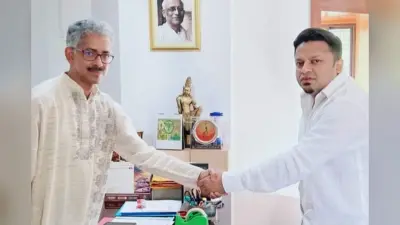 विश्व भारती के कार्यवाहक कुलपति से अनुपम हाजरा ने की मुलाकात,अमर्त्य सेन भूमि विवाद को मिटाने का किया अनुरोध