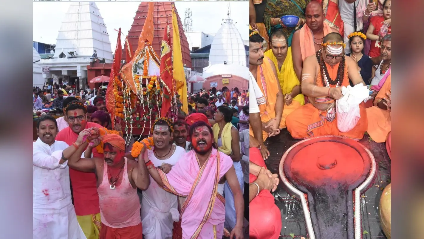 Holi 2024: देवघर में बाबा भोलेनाथ पर गुलाल चढ़ाने के साथ होली शुरू, शोभायात्रा के साथ निकली डोली