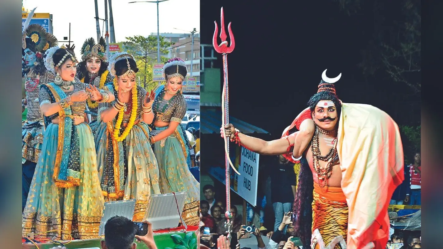 रांची : भोलेबाबा की निकली बारात है…, भूत-पिशाच, नर कंकाल, तांडव नृत्य और सजीव झांकी ने श्रद्धालुओं का मन मोहा