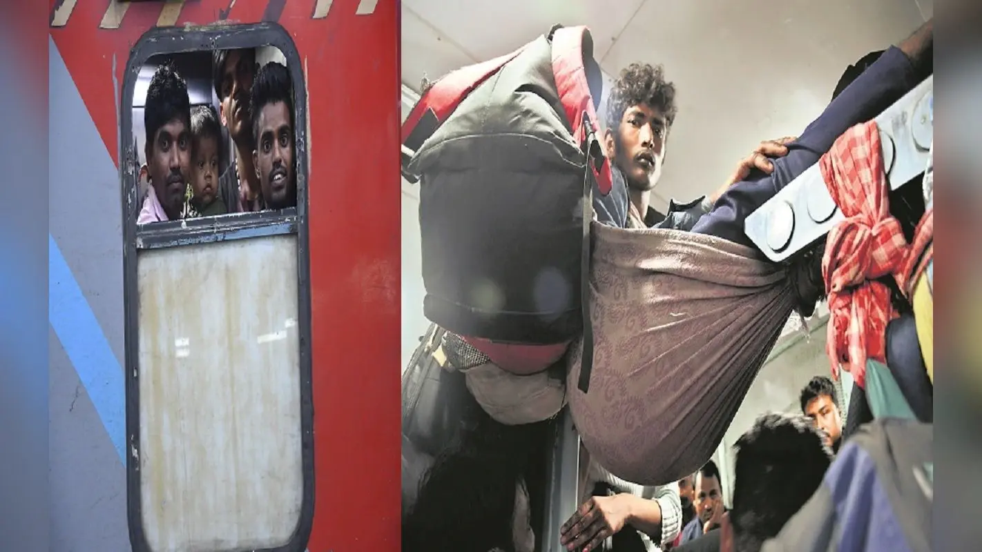 PHOTOS: बिहार की ट्रेनों का अद्भुत नजारा, चादर वाला जुगाड़ बर्थ, बाथरूम में खड़े होकर भी कर रहे सफर