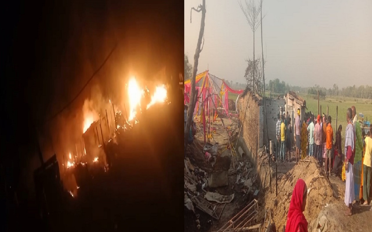 बिहार: दरभंगा में शादी समारोह में आतिशबाजी से लगी आग, एक ही परिवार के 6 लोगों की मौत