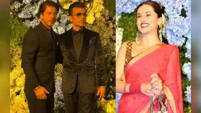 Anand Pandit Daughter Reception: शाहरुख खान सूट-बूट में दिखे काफी डैशिंग, साड़ी में बेहद खूबसूरत लगी तापसी पन्नू, देखें कौन-कौन पहुंचा