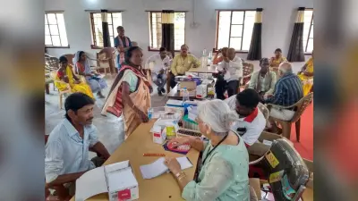स्वास्थ्य व नेत्र जांच शिविर में 50 मरीजं की जांच