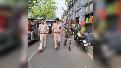 एसएसबी के जवानों ने मिहिजाम में किया फ्लैग मार्च