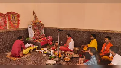 मां दुर्गा के चौथे स्वरूप मां कुष्मांडा की हुई पूजा