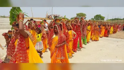 हनुमत प्राण प्रतिष्ठा समारोह को ले निकली शोभा यात्रा