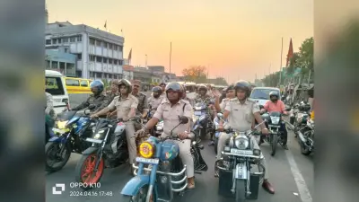 एसडीपीओ ने निरसा में किया फ्लैग मार्च