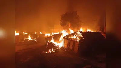 बथवरिया और श्रीपतनगर में लगी भीषण आग, लगभग 100 घर जले, लाखों लाख की हुई क्षति