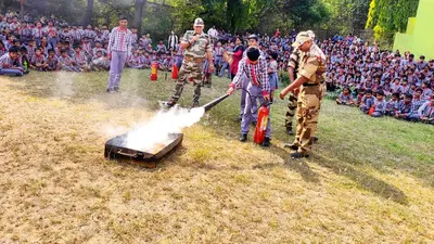 केंद्रीय विद्यालय में सीआइएसएफ ने लगाया अग्नि सुरक्षा शिविर