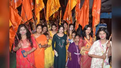 भौंरा में गाजे बाजे के साथ निकली निसान यात्रा