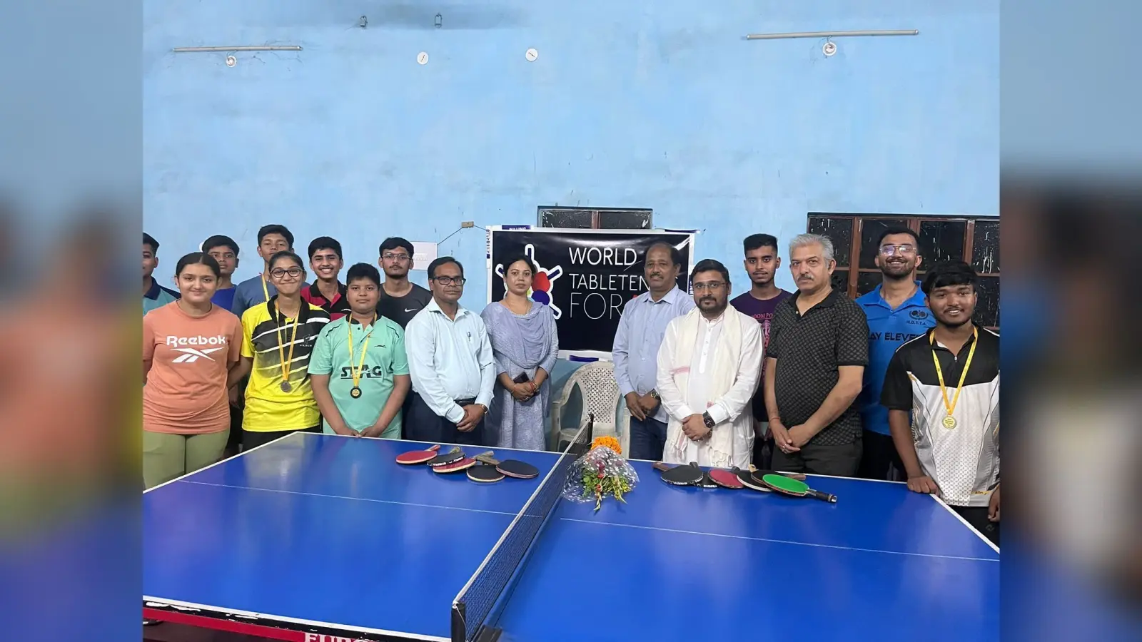 मौलाना अब्दुल कलाम इनडोर स्टेडियम में टेबल टेनिस टूर्नामेंट