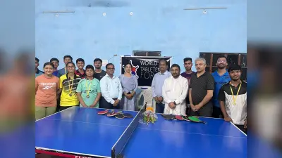 मौलाना अब्दुल कलाम इनडोर स्टेडियम में टेबल टेनिस टूर्नामेंट