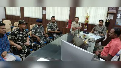 लोकसभा चुनाव को लेकर सीआरपीएफ के डीआईजी ने लिया सुरक्षा की स्थिति का जायजा