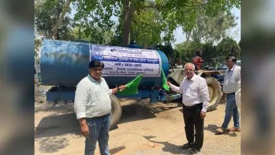 मैथन : डीवीसी प्रबंधन ने पानी टैंकर किया रवाना