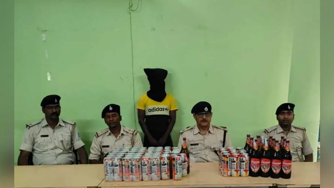 गोलमुरी : अवैध शराब बिक्री करते एक गिरफ्तार, 75 बोतल बियर बरामद