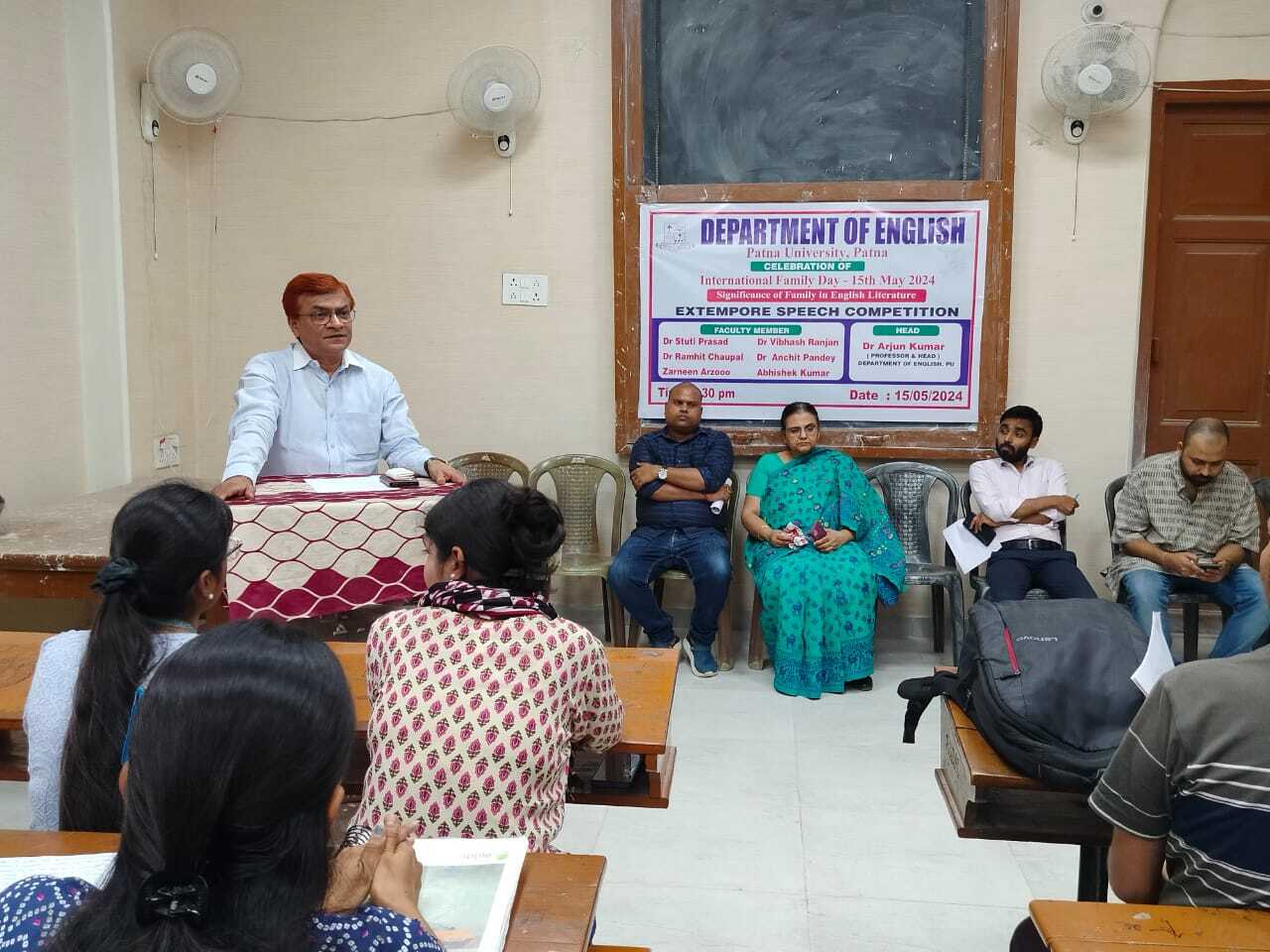 कैंपस : पीयू में भाषण प्रतियोगिता में बताया गया परिवार का महत्व