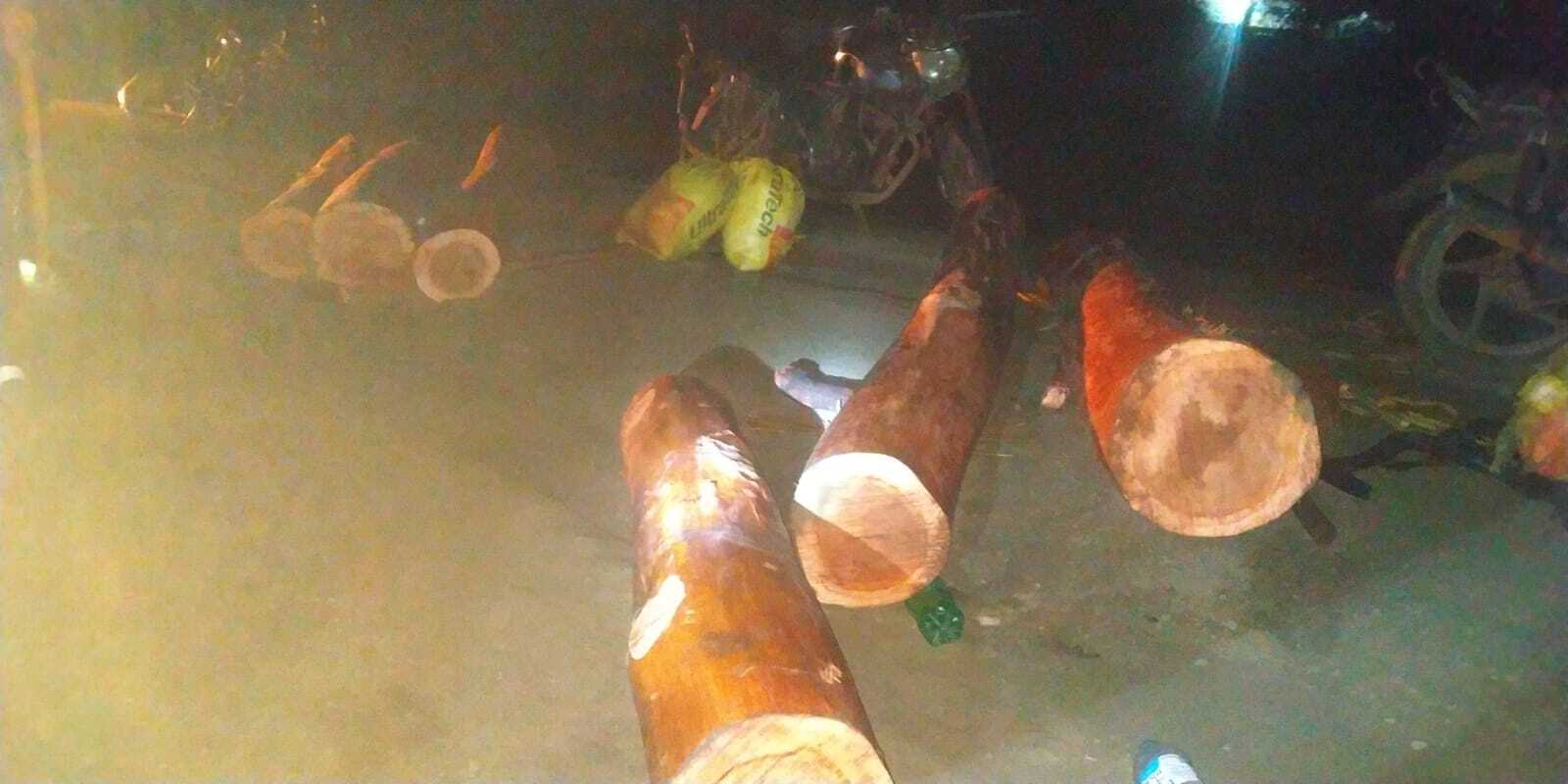 अवैध लकड़ी लदे तीन मोटरसाइकिल जब्त, गोपीकांदर के बूढ़ीचापड़ में वन विभाग ने की करवाई