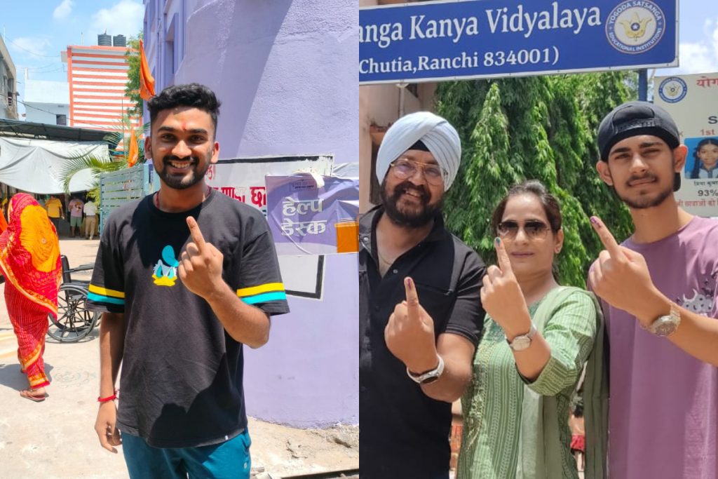 बड़ी संख्या में युवा भी निकले मतदान करने