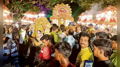 बंडामुंडा : बैंड-बाजा के साथ निकली विसर्जन शोभायात्रा, माता मुथ्यालम्मा की पूजा का हुआ समापन
