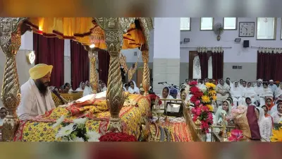 गुरुद्वारा श्री गुरुनानक सत्संग सभा में सजा शुक्राने का दीवान