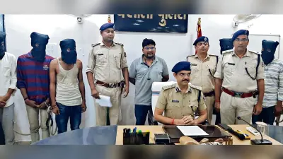 बंधन बैंक एवं सीएसपी संचालक से लूट एवं हत्या मामले में पांच बदमाश गिरफ्तार